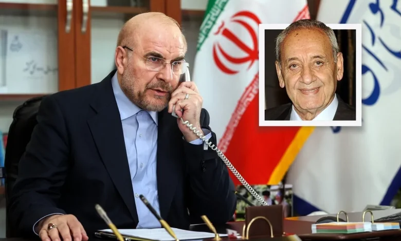 گفتگوی فوری قالیباف و نبیه بری؛ بررسی وضعیت لبنان در تماس تلفنی