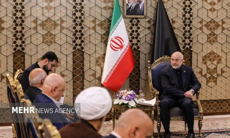 قالیباف: انتقام خون رهبر شهید، آزادی مسلمانان از ستم آمریکا و اسرائیل است | دیدار با هیئت امل لبنان