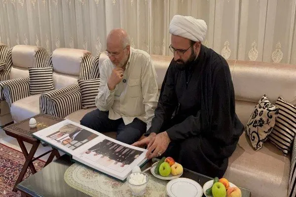 دیدار گرم قالیباف، رئیس مجلس، با خانواده معزز شهید لاریجانی